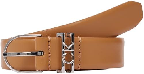 Calvin Klein CK Loop RND Buckle Belt 2.5CM K60K612362 Cintura Fissa, Marrone (Lion), 70 Donna