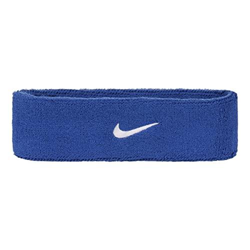 Nike Swoosh Head Bands Fascia, Unisex, Swoosh Headbands, Blu Royal/Bianco, Taglia Unica