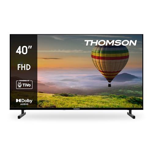 Thomson 40 Pollici (101cm) FHD LED Smart TV, Wi-Fi, Controllo Vocale, HDR10, Dolby Audio, Triplo Sintonizzatore (Cavo/Satellite/Antenna), HDMI, USB, 1.5GB RAM, 8GB Flash – 40FT2S15