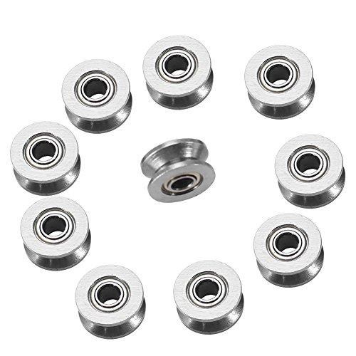 10 pz V624ZZ Cuscinetto a Sfera V, Puleggia per Gola Profonda V, Cuscinetti A Sfere Doppio Scudo 4x13x6mm