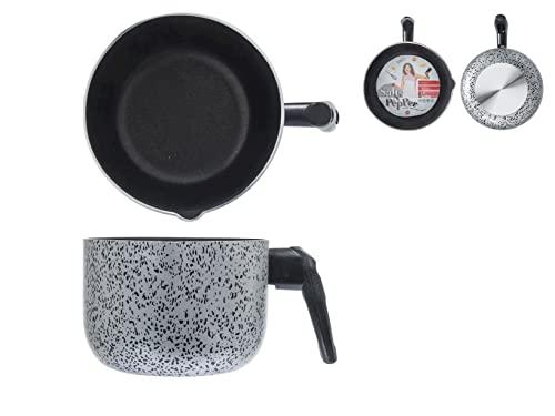 Home Salt N'Pepper Bollilatte in Alluminio, con Beccuccio Versatore, Rivestimento Antiaderente, 14 cm