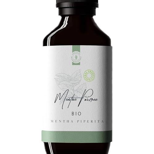 50ml Olio Essenziale di Menta Piperita BIO (Mentha piperita) - 100% Puro, Naturale e Biologico - Olio Essenziale di Menta Commestibile - Fresco, Energizzante e Limpido