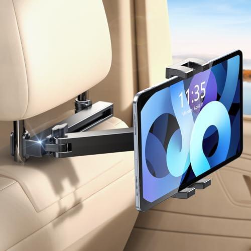 EOIWUY Porta Tablet da Auto Poggiatesta, [Pieghevole & Estensibile] 360° Rotazione Supporto Tablet Auto, Accessori per Bambini Compatibile con iPad, Galaxy Tab e Tutti i Dispositivi da 4,7-12,9