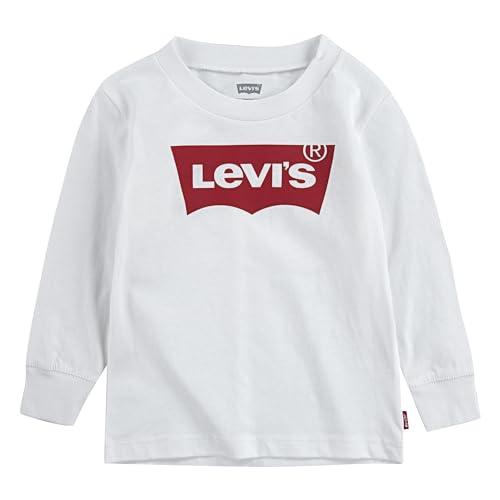 Levi's Lvb L/S Batwing Tee 6e8646, Maglietta a manica lunga Bambini e ragazzi, Bianco, 3 anni