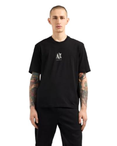 Armani Exchange Icon Project, Embroidered Logo T-Shirt, Nero, M Uomo