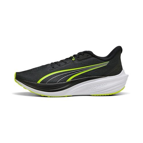 PUMA Darter PRO, Scarpe per Jogging su Strada Unisex-Adulto, Black-Yellow Alert White, 43 EU
