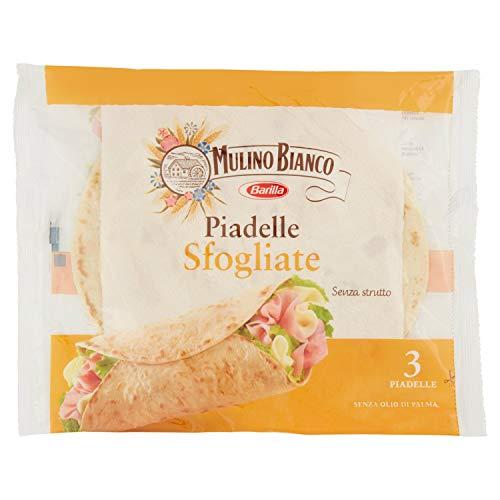 Barilla Mulino Bianco Piadelle Sfogliate senza Strutto, 3 Piadelle, 330g