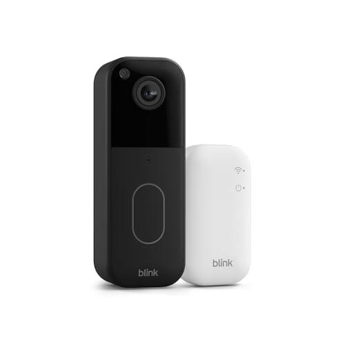 Nuovo sistema videocitofonico Blink | Video HD a figura intera, durata delle pile di 2 anni, configurazione semplice, IP-65 | Compatibile con Alexa | Modulo di sincronizzazione di base incluso (nero)
