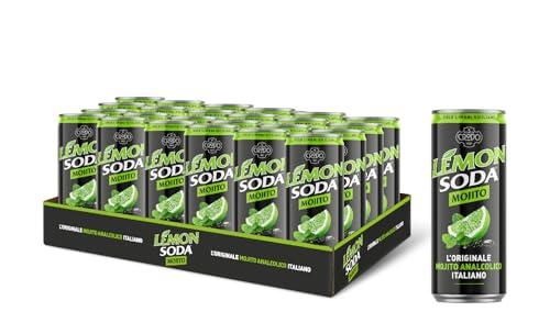 Lemonsoda | Mojito Soda, 24 Lattine da 33 cl, L'Originale Mojito Analcolico Italiano, Gusto di Menta Fresca e Lime