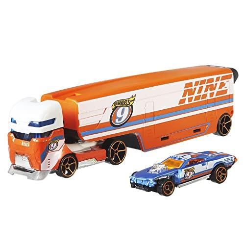 Hot Wheels Speedway Hauler - Semirimorchio con auto ~ Rimorchio rimovibile