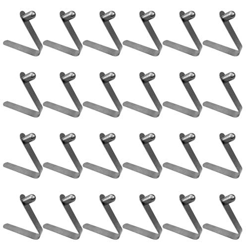 24 Pezzi Clip per palo della Tenda, Clip a Molla per Kayak da 6 mm,Kayak Paddle Spring Snap Clips,Kayak Paddle Spinta Scatto Pulsante Tenda Molla Clip Pole Tubo per Campeggio Kayak Paddle Palo Tenda