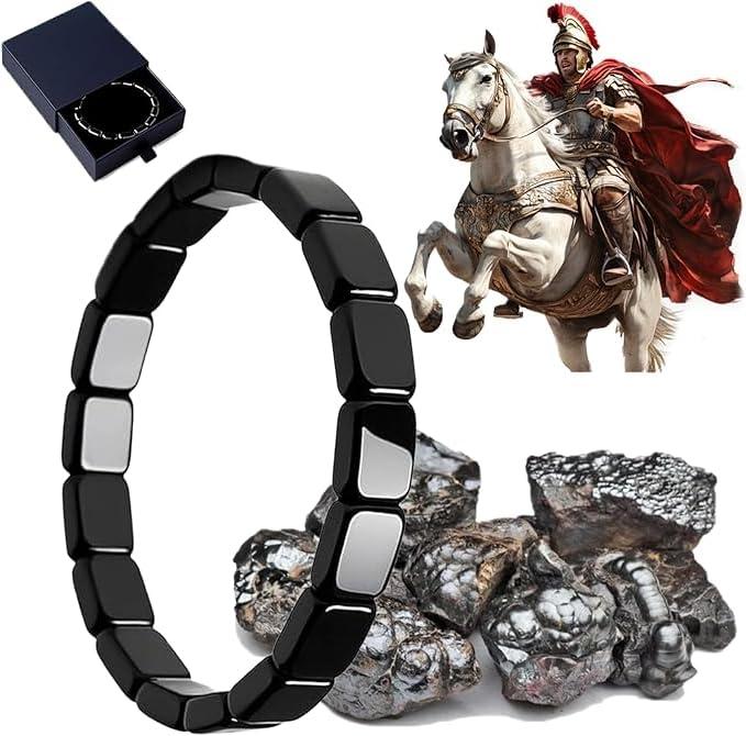 Hermes, braccialetto regolabile in ematite magnetica, ispirato ai guerrieri romani e vichinghi, per uomini e donne (pezzo singolo)
