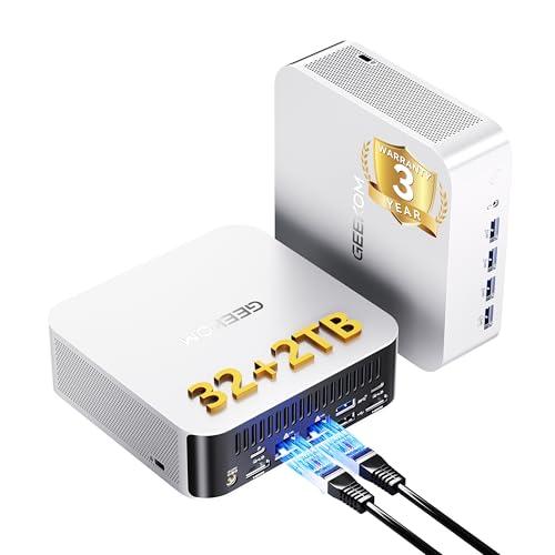 GEEKOM AI Mini PC A9 Max con AMD Ryzen AI 9 HX 370(80 TOPS),32GB DDR5 RAM e 2TB NVMe SSD(Espandibile),Windows 11 Pro,HDMI 2.1/USB4/DP1.4/2.5G Dual LAN/8K Quad Display/WiFi 7/BT 5.4