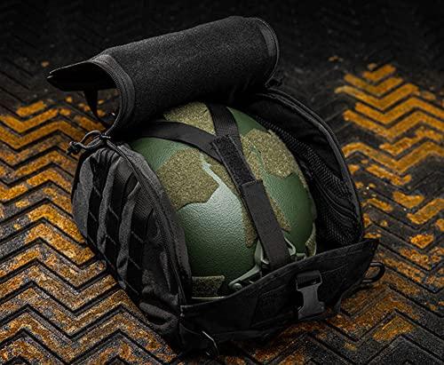 AQ zxdc Borsa Portacasco Tattica, Borsa Portacasco Molle A Conchiglia, Leggera Borsa Imbottita per Il Trasporto, per Il Trasporto del Casco Airsoft Fast Mich,Nero