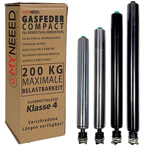 Pistone a Gas per Sedia da Ufficio, Molla a Gas di Ricambio per Sedia Girevole, Certificata TÜV e GS, Molla a Gas, Lunghezza: 280 mm