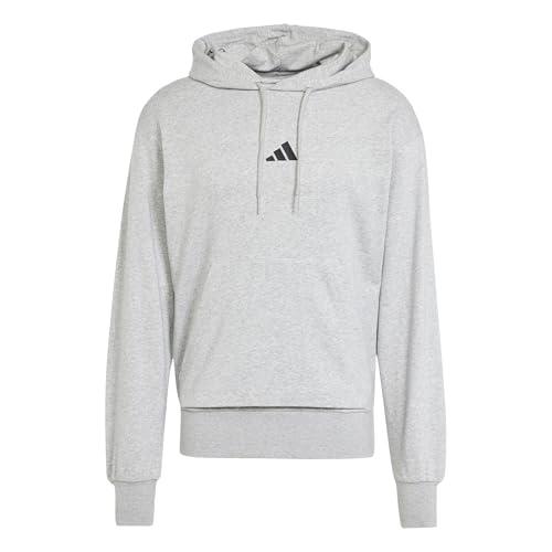 adidas Homme Essentials FEELCOZY French Terry Hoodie, Medium Grey Heather/Black, M