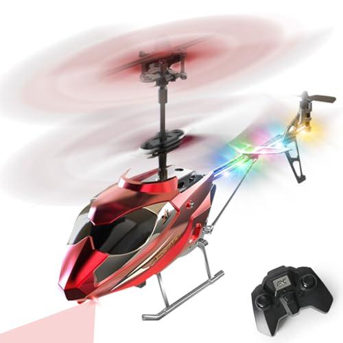 VATOS Elicottero RC Elicottero telecomandato 2.4G con luce LED, altezza fissa, decollo con un solo tasto, aerei RC per interni festival per ragazzi ragazze