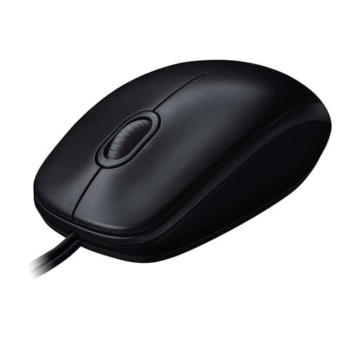 Logitech M100 Mouse 3 pulsanti Tracciamento ottico 1000 DPI, ambidestro, compatibile con PC, Mac, laptop - nero