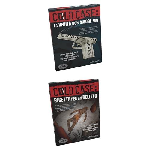 Think Fun - Cold Case 1 La Verità Non Muore Mai + Cold Case 2: Ricetta per un delitto, Gioco di Logica e Indagine per Adulti, 1-4 Giocatori, Età 14+ Anni