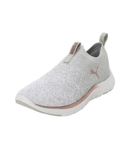 PUMA Women Softride Remi Slip-on Knit Wn's Scarpe da corsa su strada, Ash Gray White Rose Gold Metallic, 38 EU