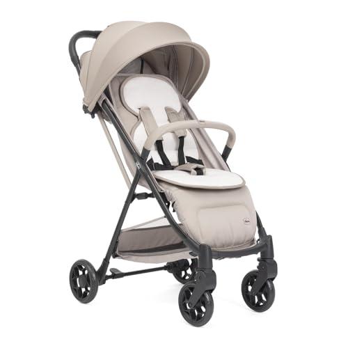 Chicco Passeggino Taormina, 0+ Mesi - 22 Kg, Passeggino Leggero con Chiusura Smart e Compatta, Capotte Estensibile con Trattamenti UV50+ e Antipioggia, Schienale Regolabile, Poggiagambe, Beige