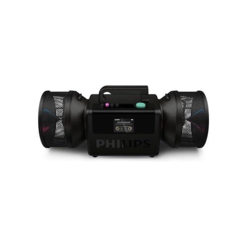PHILIPS The Tube TAMS80B - Altoparlante wireless 280W max, Bluetooth 6.0, impermeabile IP67, batteria 24h, suono stereo, Auracast, USB-C, luci LED, nero