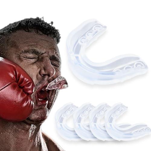 5 Pezzi Vestibilità Slim Paradenti Sportivo Adulti e Bambini Contatto Completo per Tutti Gli Sport, tra Cui Rugby, MMA, Hockey, Judo Arti Marziali e Boxe（61 * 51 * 34 * 18mm）