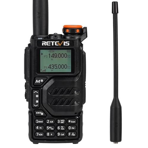 Retevis RA79 Walkie Talkie Professionale, Radio Ham Dual Band con Sincronizzazione Canali, Ricezione Banda Aerea, Radio Portatile 1400mah Per Viaggi, Radio Bidirezionale A Lunga Distanza (1 Pz)