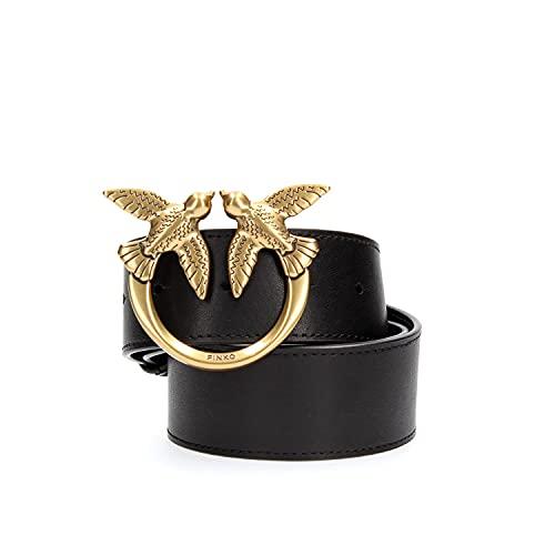 Pinko Love Berry HIPS Simply Belt H4 Cintura, Z99_Nero Limousine, S Donna