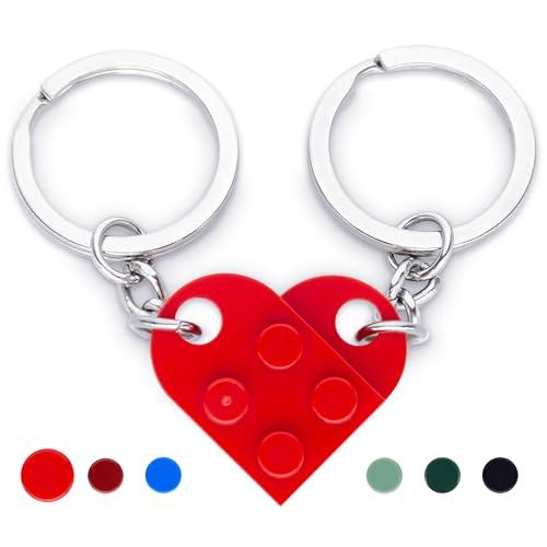 NumeroPhi - Portachiavi Coppia Cuore, Portachiavi Coppia Lui e Lei, Portachiavi Coppia Casa, Regalo Casa Nuova, Casa Nuova Idee Regalo San Valentino