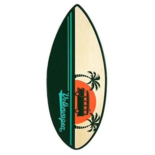 VW Collection - Volkswagen Hippie Bus T1 Camper Van Skimboard die legno (104 cm) (Tramonto)