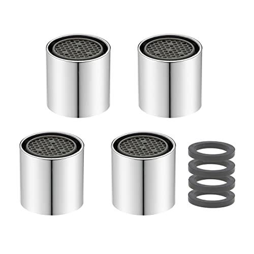 Chedin M16/M18/M18,5/M20/M22 Regolatore getto Ugello miscelatore, 4 pezzi per rubinetto Bubbler, cartuccia di miscelazione, filtro rubinetto, beccuccio mieycomb cromato – filo interno (M16)