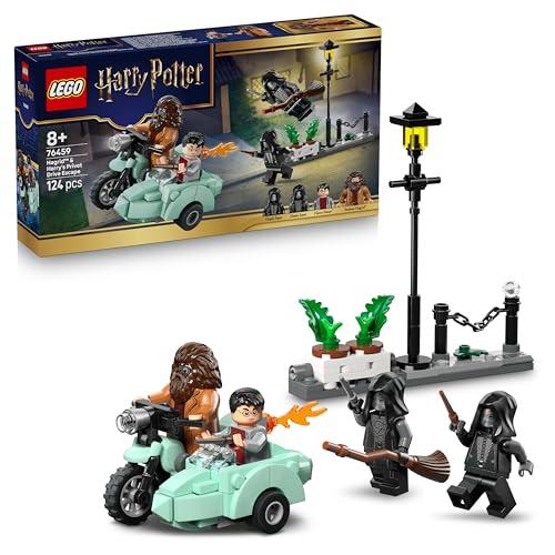 LEGO Harry Potter Fuga da Privet Drive di Hagrid e Harry - Moto Giocattolo con 4 Minifigure incl. 2 Mangiamorte e una Scena di Strada - Regalo per Bambine, Bambini e Fan da 8 Anni in su - 76459
