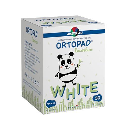 MASTER AID Ortopad White Regular - Cerotti Oculari per Bambini - Cerotto Occlusore Occhio Bambini per il Trattamento di Occhio Pigro e Strabismo - 1 Confezione da 50 Pezzi - 8,5 x 5,9 cm
