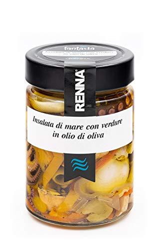 Insalata di mare con verdure in olio di oliva - Renna antipasti - 6 vasetti da 300gr
