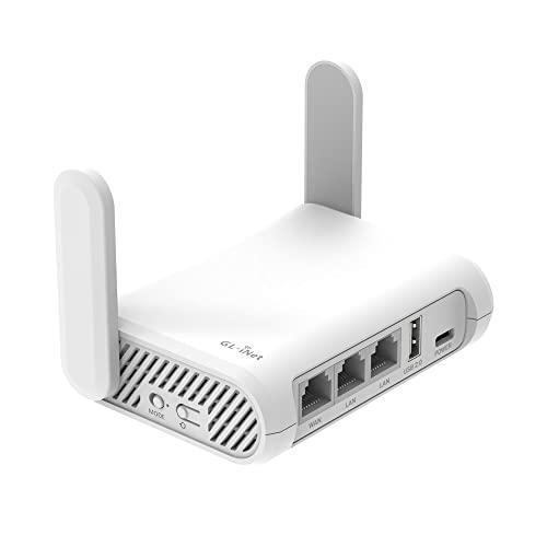 GL.iNet GL-SFT1200 (Opal) Router WiFi portatile da viaggio, mini router wireless VPN, ripetitore WiFi mobile, router dual band OpenWrt per computer, casa/ufficio/camper/crociera