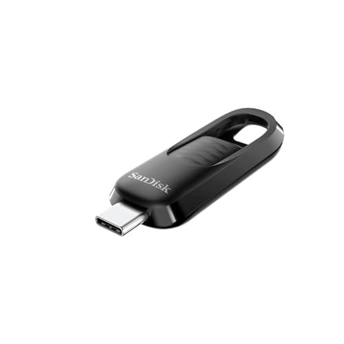 SanDisk 128 GB Unita Flash USB Type-C, prestazioni USB 3.2 Gen 1 con connettore retrattile, fino a 400 MB/s - Nero