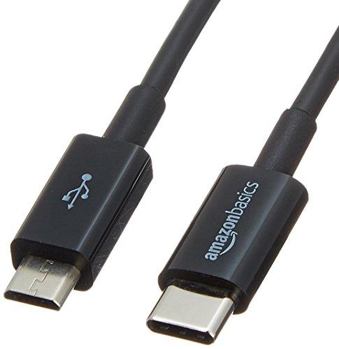 Amazon Basics Cavo USB-C a Micro USB 2.0, 0.9 m, colore nero, per Tablet