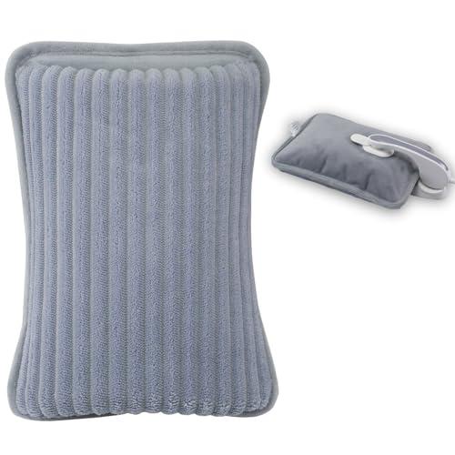 BEPER P203TFO002 Borsa Acqua Calda Elettrica con Rivestimento Morbido, Senza Filo, con Tasche per Mani – Riscaldamento in 15 Minuti, Mantiene Calore 2 Ore, Anti-Surriscaldamento