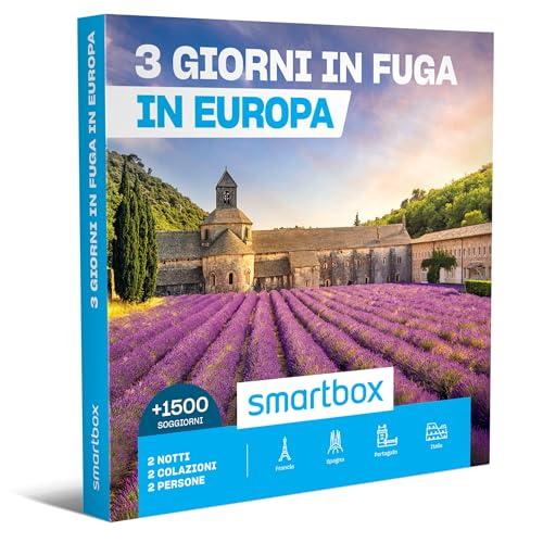 Smartbox - Cofanetto Regalo per Uomo o Donna - 3 Giorni in Fuga in Europa - Idee Regalo Originale - 2 Notti con Colazione per 2 Persone
