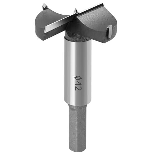 flintronic 42mm Forstner Punte per Legno, Forstner Drill Bit Punta da Trapano Sega a Tazza Lavorazione del Legno Foro ha Veduto Ideali per Realizzare Fori nel Legno Ciechi o Passanti