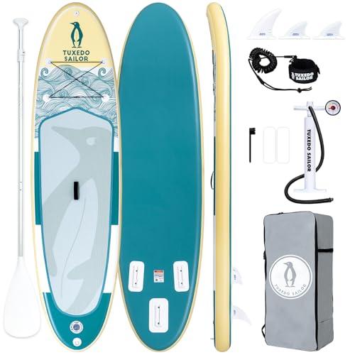 Tuxedo Sailor SUP Gonfiabile Adulti, Tavola SUP con Accessori Premium, Tavola Surf Gonfiabile Stand up Paddle Gonfiabile per Tutti i Livelli