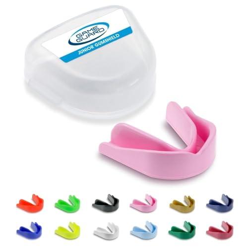 Game Guard paradenti/protezione gengivale – Paradenti/protezioni gengivali modellabili Colori a scelta – Adulto/Junior/Bambini/Bambini/Giovani – Approvato CE, Ottimo per sport scolastici, rugby hockey