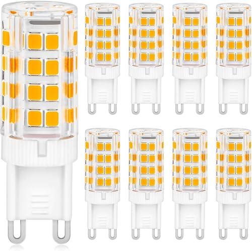 G9 Lampadine LED, 8 Pezzi Luce Bianca Calda 5W 3000K 500Lm Equivalente 40W Lampada Alogena, 220-240V Angolo a fascio 360 °, Non Dimmerabile, lampadina g9 led per Soggiorni,Camere da Letto,Corrido