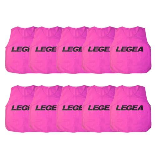LEGEA 10 x Casacca Allenamento Calcio Promo – Gilet Sportivo Training Unisex XS–XXL per Bambini, Juniores e Adulti – Pack 10 Colori Assortiti