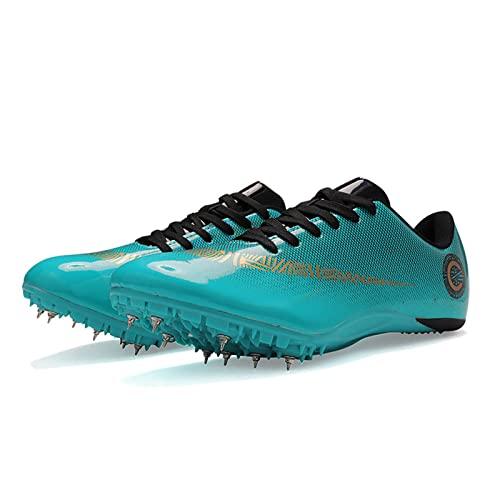 LZQpearl Scarpe Atletica Leggera, Scarpe Running Professioni Unisex, Scarpe Uomo Donna Atletica 8 Chiodi Spikes, Sneakers Comode per Sprint, Corsa, Salto in Lungo (39,Sky Blue)