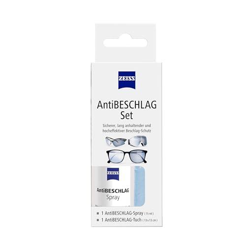 ZEISS Spray anti-appannamento con contenuto da 15 ml, incluso un panno per la pulizia degli occhiali per una protezione anti-appannamento di lunga durata, anche in caso di umidità elevata