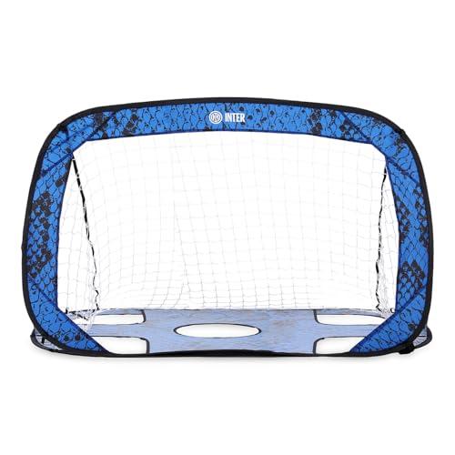 Inter linea Home - Porta da calcio montabile per bambini, struttura facile da assemblare, decorata con logo ufficiale e nome squadra, Blu Royal