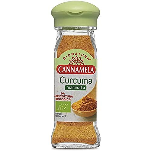 Cannamela - Linea Bionatura, Curcuma Macinata Bio, Confezione da 47g. Ideale per carni bianche, zuppe, risotti, vellutate, pesce, formaggi spalmabili, yogurt e insalate