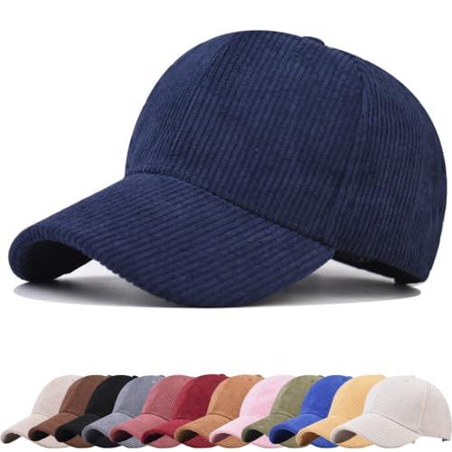 DURINM Cappellino da Baseball Classic Unisex Cappello da Sole in Velluto a Coste Regolabile con Visiera Curva Berretto per Sport Caldi Berretti Invernali da Baseball Donne